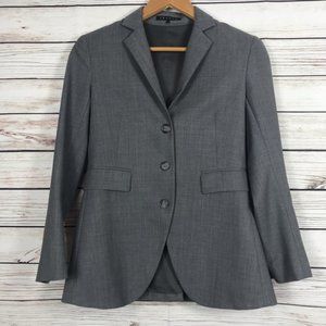 Theory Blue Gray Wool Blend Blazer Size 4